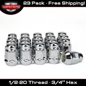 23 Chrome Lug Nuts Jeep Wrangler TJ YJ JK CJ5 CJ7 1/2-20 - Picture 1 of 4