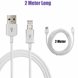 White 2m TYPE-C USB data charge charging lead For Sony Xperia XZs XZ3 XZ2 XZ1,
