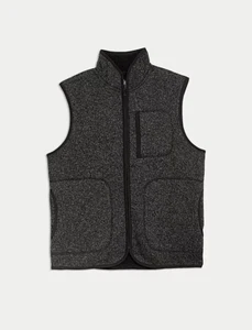 Marks & Spencer Fleece Funnel Neck Gilet Charcoal 3XL M&S COLLECTION RRP45 FrePP - Picture 1 of 7