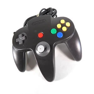Controller Pad Controller Nintendo 64 N64 Offiziell Schwarz Grau Grau Semi HS Japan 3 - Bild 1 von 3