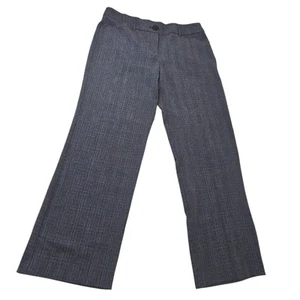 Sag Harbor Stretch Pants Women Size 12 Plaid Checked Pattern Gray - Picture 1 of 9