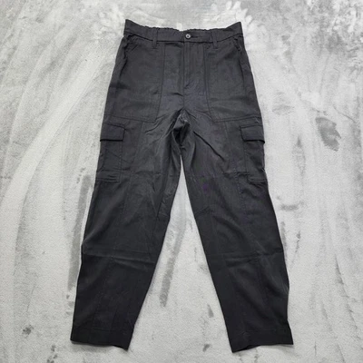 NUEVO Pantalones Banana Republic Mujer 6 Negro Tencel Carga Paige Pantalón Corto Cónico Foto 1 de 4
