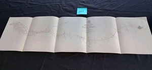 1893 Vintage Army Engineering Railroad RR Sketch Survey Map Rio Cauca Columbia - Picture 1 of 3