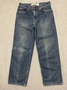 Vintage GAP Jeans Herren 34x32 Blau Medium Wash Wide Leg Baggy Fit Denim Y2K - Bild 1 von 17