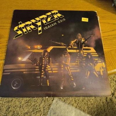 STRYPER - Soldiers Under Command 1985 WHITE Vinyl LP Orig 72077-1 Press Kit* VG+ - Image 1 of 4