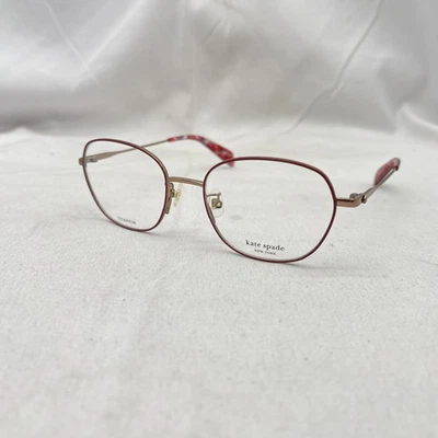 Gafas cuadradas finas Kate Spade para mujer trébol titanio rojas usadas Foto 1 de 4