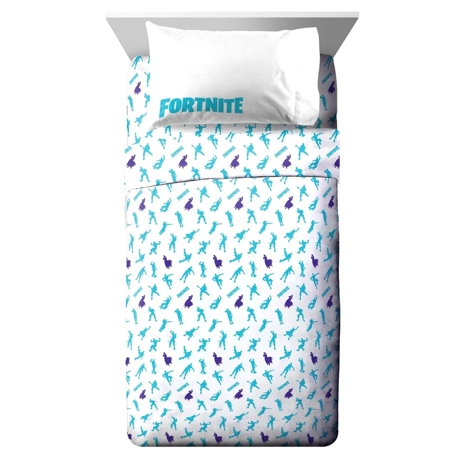 3 Pcs Fortnite Twin Sheet Set Beddings by 2020 Epic Games Kids Bedroom