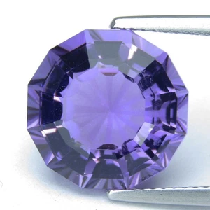 7.49Cts Stunning Natural Purple Amethyst 13mm Round Precision Cut Gemstone--VDO - Picture 1 of 5
