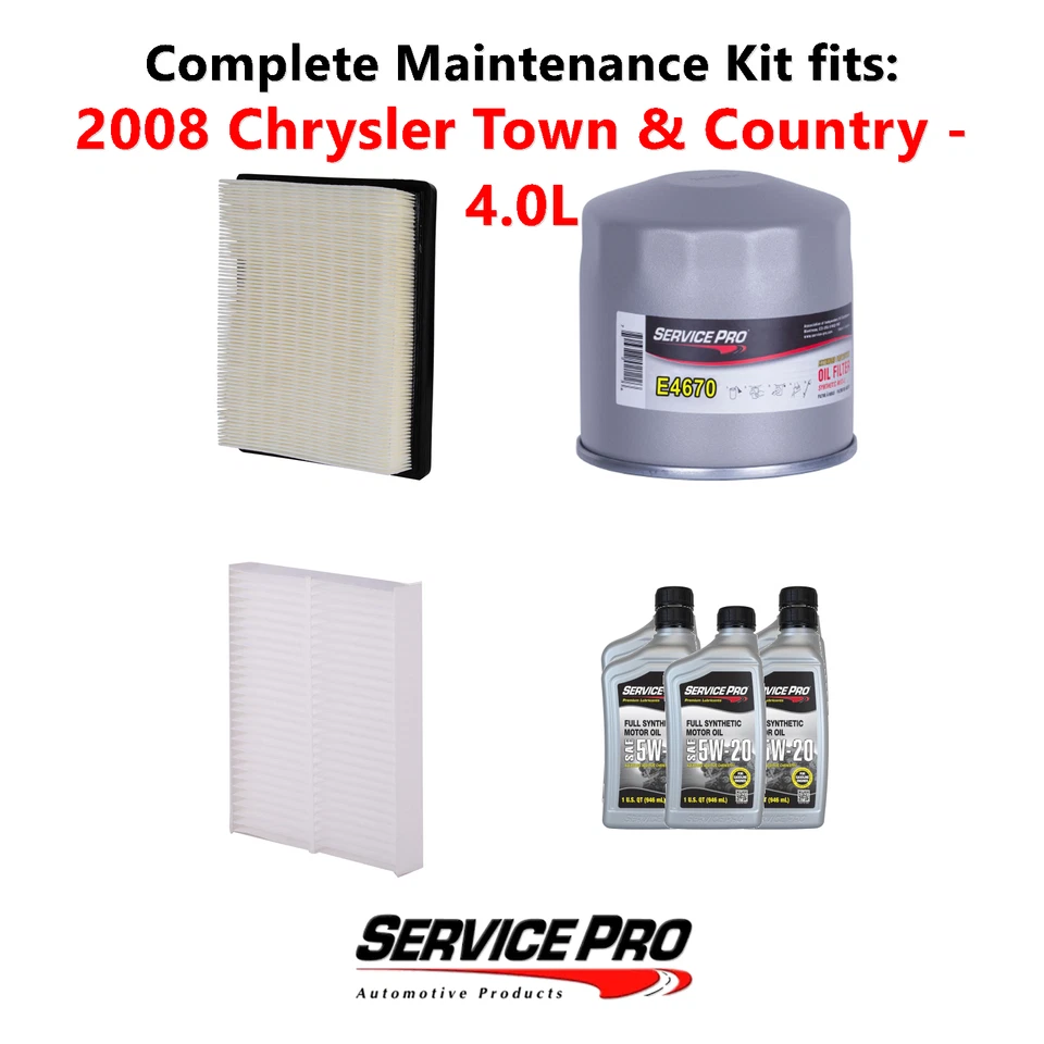 2008 Chrysler Town & Country 4.0L Complete Oil, Air & Cabin Filter Kit (5W-20) - Image 1 of 4