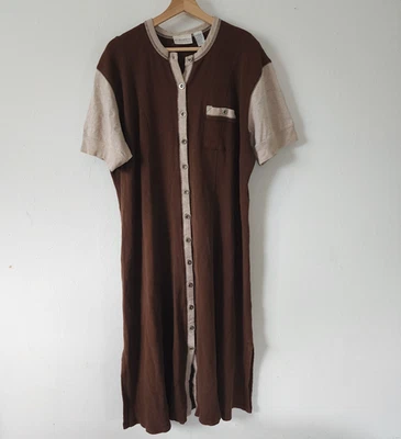 Vintage Y2K 90s Elizabeth Liz Claiborne Dress Vintage Waffle Knit Button Down - Image 1 of 4