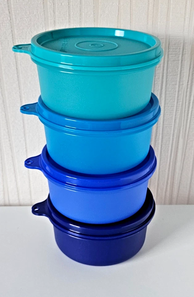 Tupperware Julchen 4 x 200 ml NEU B15 Hitparade Schüssel Schälchen blau - Bild 1 von 1