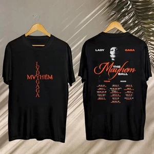Lady Gaga Mayhem Tour 2025 Shirt Concert Tee Pop Music Fan Merch - Picture 1 of 6