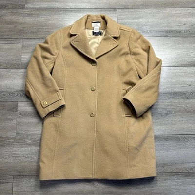 L.L Bean Women's 18 PET Classic Lambswool Knee Length Polo Coat Thinsulate - Image 1 of 4