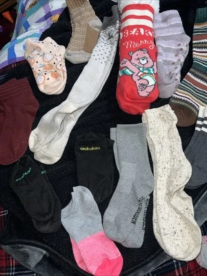 Calcetines Mujer, Lote De 13, Adidas, Care Bear, BearPaw, Talla 7-10 Foto 1 de 4