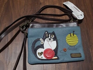 Fat Cat Mini Crossbody Purse Chala Handbags Convertible Straps NEW - Picture 1 of 4