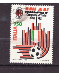FRANCOBOLLI Italia 1992 Calcio Scudetto Milan 750 Lire SAS2014 # - Afbeelding 1 van 1