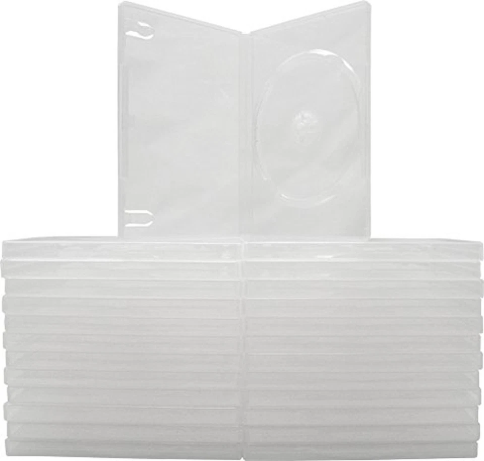 Empty Standard Clear Replacement Boxes Cases for Single DVD Movies 25 Pcs