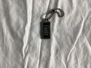 RARE VTG Disabled Veterans Mini License Plate Key Chain Tag RHODE ISLAND 1959 - Picture 1 of 3