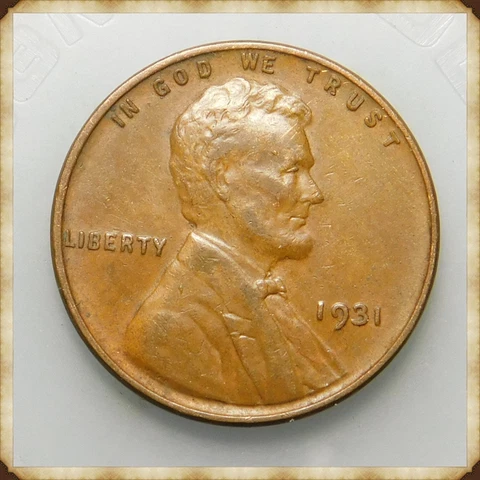 1931 P Lincoln Wheat Cent VF-EF "Actual Coin Pictured" Cover