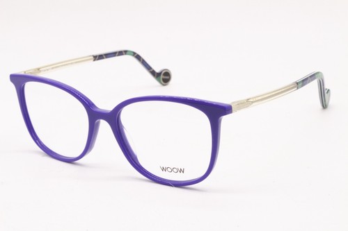 NEW WOOW OPTICAL WOOL STREET 2 COL 2047 PURPLE CRYSTAL YELLOW EYEGLASSES 54 16