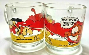 1978 Garfield Odie "Best Friends" McDonalds Figuren Glas Tassen Promo - Bild 1 von 3