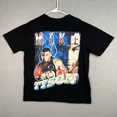Camiseta del Salón de la Fama del Boxeo Mike Tyson Rap Adulto Mediana Negra Para Hombres Foto 1 de 4