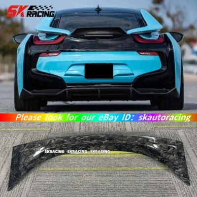 For BMW i8 Coupe 2014-2018 New Style Forged Carbon Fiber Rear Trunk Spoiler Wing - Image 1 of 4
