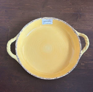 Tommy Bahama Large Salad Serving Platter Melamine Yellow New 14" - Picture 1 of 2