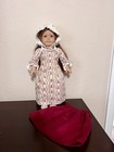 American Girl Pleasant Co gestempelter Hals Felicity im Ruhestand Vintage 18" Vinyl Puppe