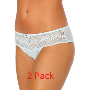 2 Pack Morgan Cheeky Hipsters Panties Size S Breathable Lace Mesh Adore Me - Picture 1 of 5