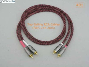 A01(2m 6.5ft) --- Pair(2pcs) Canare L-4E6S Star Quad HIFI RCA Audio Cables - Picture 1 of 3