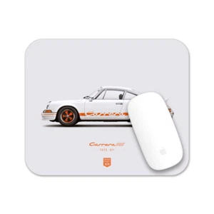 1973 Porsche 911 Carrera RS (White) illustration Mouse Pad - Picture 1 of 3