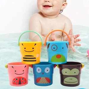 5Pcs Baby Bath Shower Bucket Water Toys for Preschool Swimming Pool Infant - Picture 1 of 7