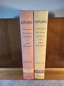 Kipling A Selection of His Stories and Poems Vol 1 & 2 John Beecroft 1956 HC DJ - Imagen 1 de 11
