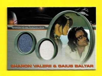 2008 Battlestar Galactica Staffel 3 Kostüm Karte DC4 Gaius Baltar Sharon Valerii - Bild 1 von 3