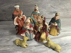 Set Of 7 Nativity Scene Figures Porcelain Figurines Christmas - Picture 1 of 15
