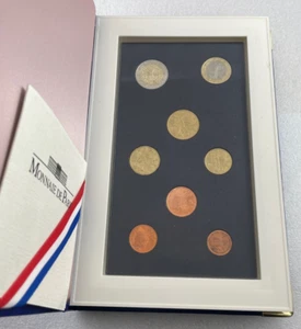 2002 France Proof Coin Set - Monnaie De Paris - 8 Coin Set - Foto 1 di 6