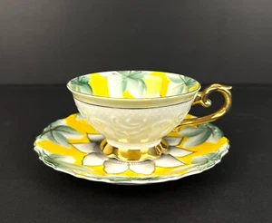 Hand-Painted Trimont China Occupied Japan teacup and Saucer With Bonus Dutch Gir - Picture 1 of 7
