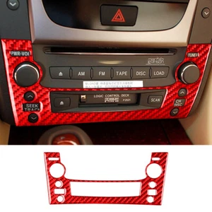 For Luxus GS 2006-2011 Red Carbon Fiber Inner CD Panel Switch Button Panel Cover - Picture 1 of 10