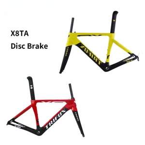 Full Carbon Fiber Road Bike Frameset Thru Axle Disc Brake Fork Seatpost Headset - Picture 1 of 19