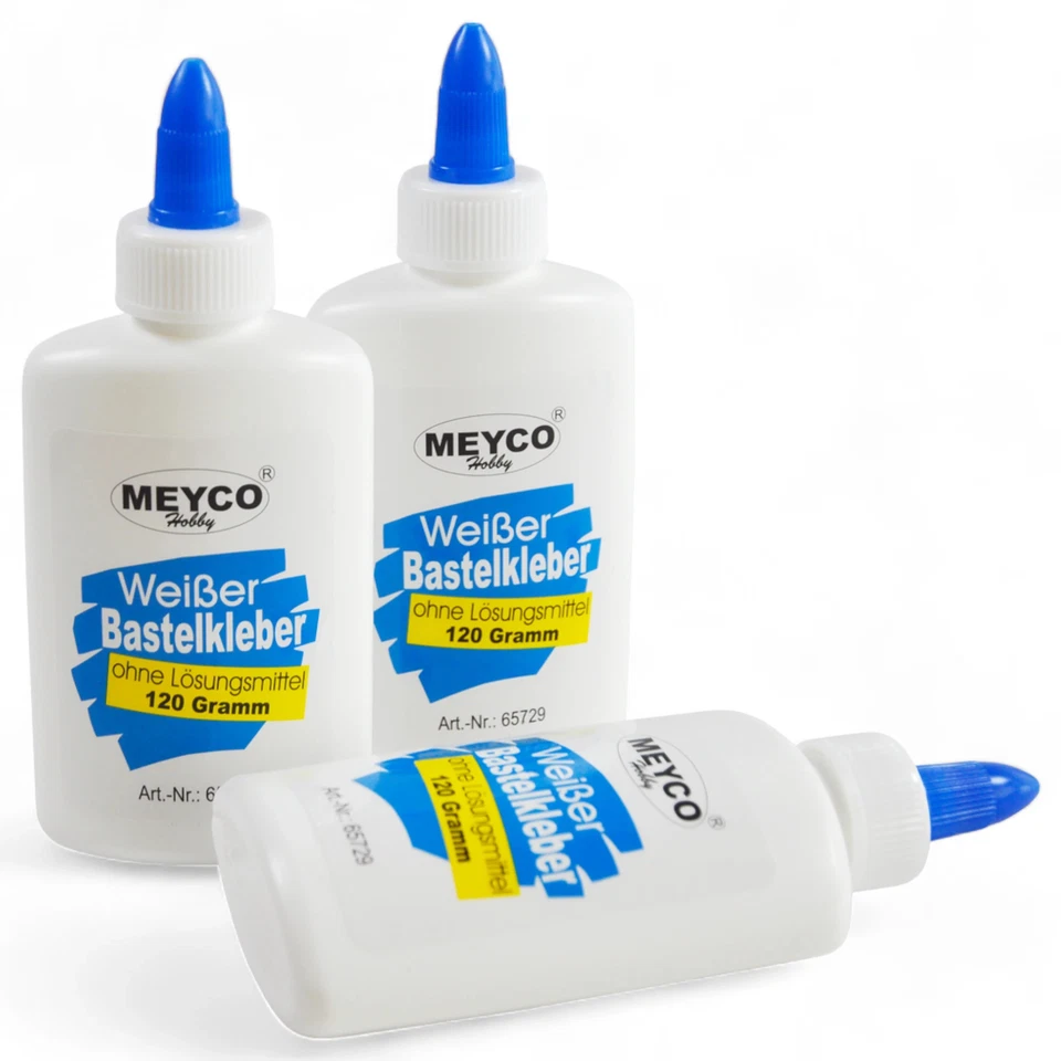 MEYERCORDT Schul- & Bastelkleber 40ml, weißer Kleber, transparent trocknend, ohne Lösungsmi