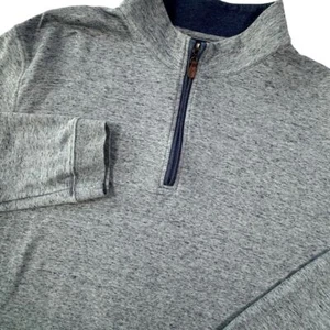 johnnie-0 1/4 Zip Pullover Sweater Herren 2XL Shadow Blue Heather Sully Stretch - Bild 1 von 9
