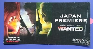 Boleto de invitación de proyección previa de película WANTED 2008 Japón japonés muy raro - Imagen 1 de 10