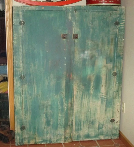 Antique Large PRIMITIVE PAINTED JELLY CUPBOARD Rustic Farmhouse Pantry Cabinet Cover