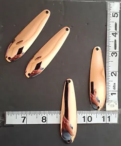 COPPER  Plated Thin Smooth 3 1/4" Flutter Spoon Blanks .016 Walleye Candy - Picture 1 of 1