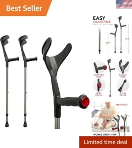 Muletas Antebrazo Adulto Aluminio Ligero Ajustable Agarre Antideslizante - Imagen 1 de 9