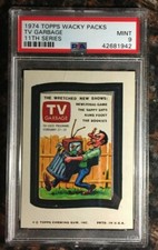 1974 Topps Wacky Packages TV Garbage 11th Series PSA 9 MINT Non-sport Card