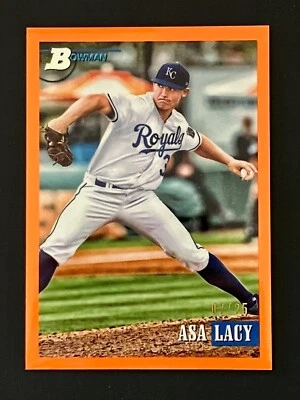 2021 Bowman Heritage Orange Refractor Asa Lacy 2/25 Kansas City Royals #105 - Image 1 of 2
