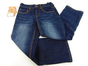 Pantalones de mezclilla elásticos de pierna recta para niñas 8 nuevos con etiquetas - Imagen 1 de 12