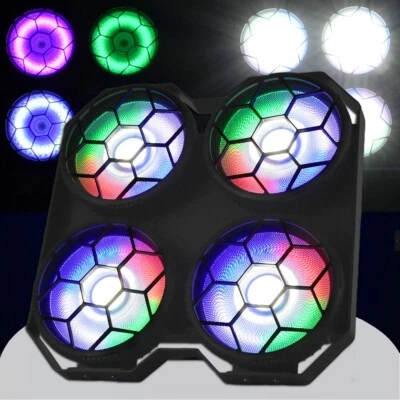 4Head 4x50W COB RGB Flood/Blinder Dual White Stage DJ Disco Wedding Lighting - Image 1 of 4